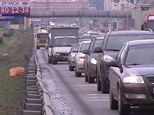 ДТП на МКАД, столкнулось сразу пять автомобилей ДТП на МКАД, столкнулось сразу пять автомобилей