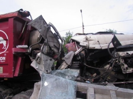 Под Петербургом «лоб в лоб» столкнулись два грузовых автомобиля