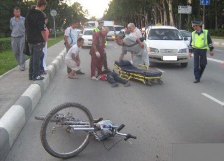 В Сахалинской области в результате ДТП пострадала 7-летняя велосипедистка