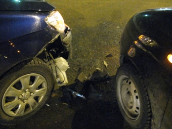 Две иномарки столкнулись в Петрозаводске