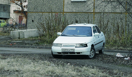 парковка на газоне