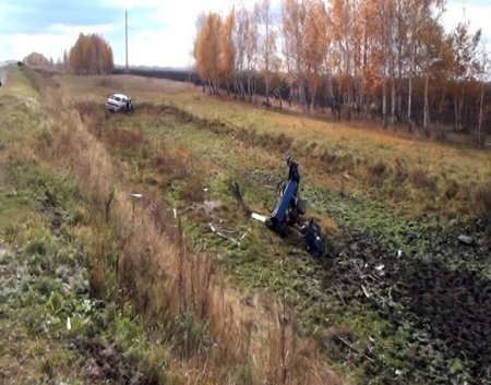 82-летний водитель на мотороллере спровоцировал аварию на Урале!!!