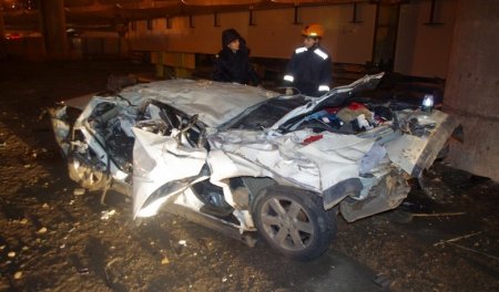 В Петербурге со строящегося моста упал автомобиль!!!