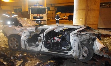 В Петербурге со строящегося моста упал автомобиль!!!