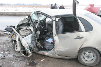 В аварии на автотрассе М-4 «Дон» погиб водитель и пассажир «Калины»!!!